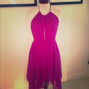 Fuchsia backless dress