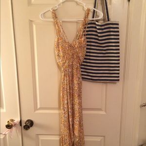 BCBGeneration Yellow Floral Dress #beachdress