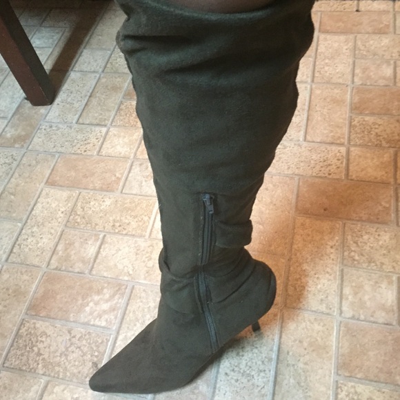 Olive green boots