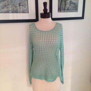 Turquoise Net mesh top