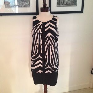 Mild zebra print shift dress
