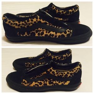 Vintage Never-Worn Furry Leopard/Suede Vans