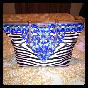 Stella and Dot jeweled zebra tote NWOT