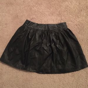 Pleather High Waisted Skirt