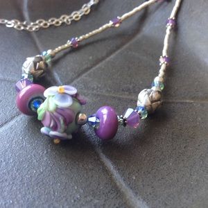 Lampwork Glass Beaded Necklace