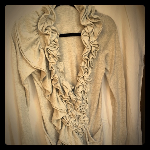 Anthropologie light grey cardigan.