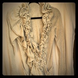 Anthropologie light grey cardigan.