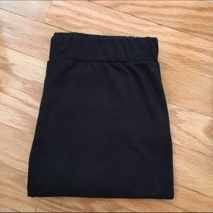 Black suede leggings