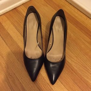 Zara basics black pointy toe heels