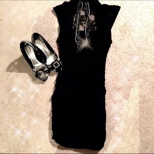 Very cute LBD with lace back detail