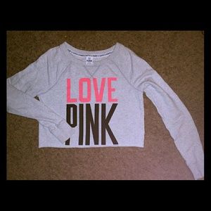 VS Pink crop sweatshirt
