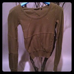 Hurley xs army green sweater