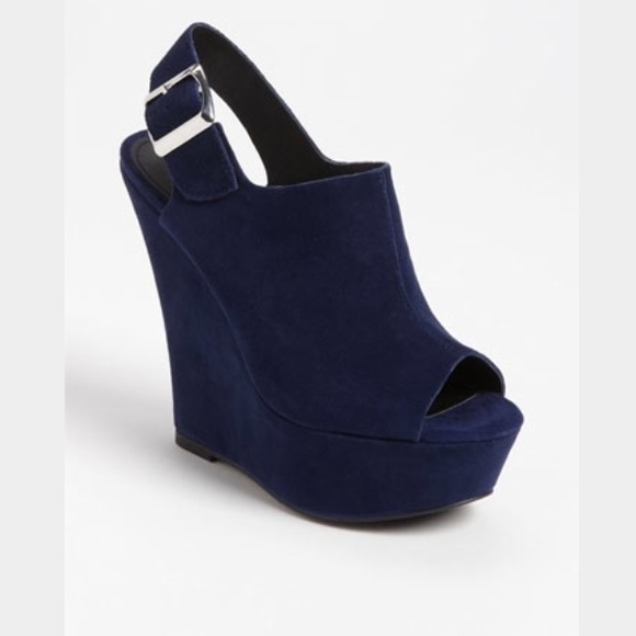 Steve Madden Shoes - Steve Madden Black Suede Wearme Wedge