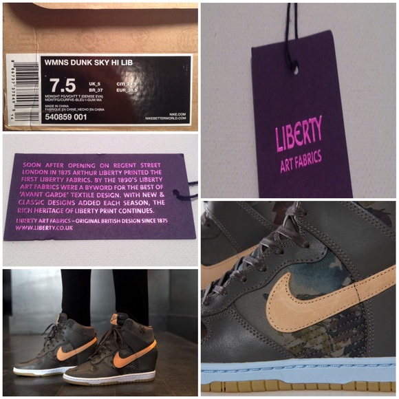 🆕Nike Dunk SkyHi "Liberty of London" by DeniseEva - Picture 3 of 4