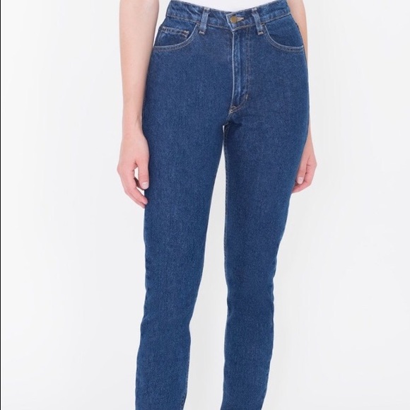 American Apparel Dark Wash High Waist Jean