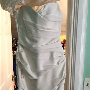 BCBG White Strapless Dress