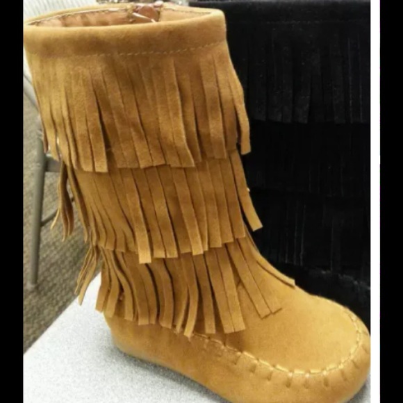 Fringe boots tan in toddler 7
