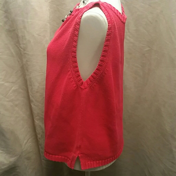 SOLD ON M_CARI. Red Sweater Tank - Picture 2 of 3
