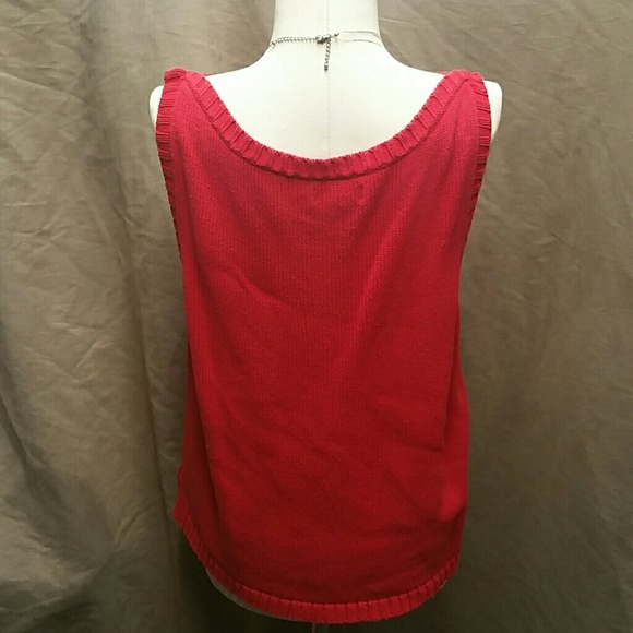 SOLD ON M_CARI. Red Sweater Tank - Picture 3 of 3
