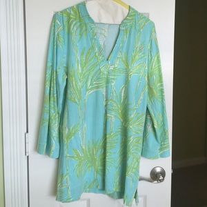 Aqua pink green tunic