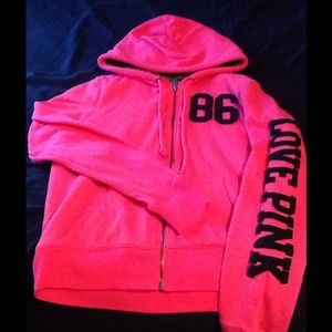 Victoria's Secret fur zip up hoodie