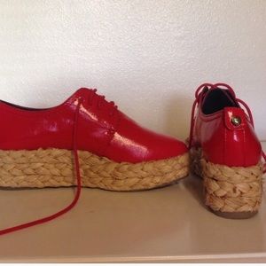Calvin Klein Red Platforms