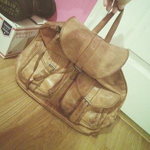 Vintage Leather Backpack/Purse