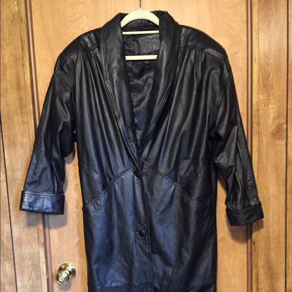 Jet black, Genuine leather coat😎👍🏽