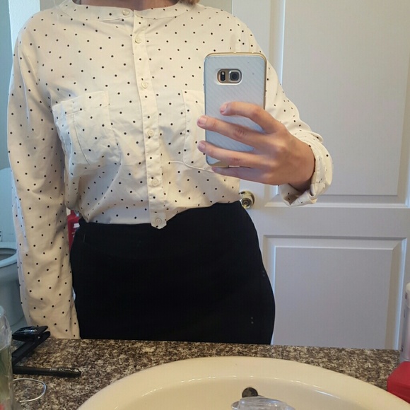 Black Polka dot blouse