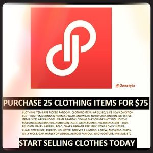 Purchase 25 selling items for your closet for $75