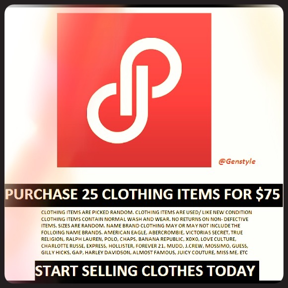 Purchase 25 clothing items for resale for $75