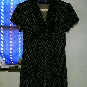 Black with white dots shirt