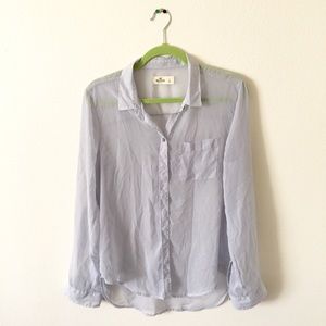 #NWOT# Hollister Lavender See-through Shirt💐