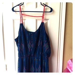 Blue & pink summer dress