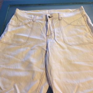 Off white wide leg jeans