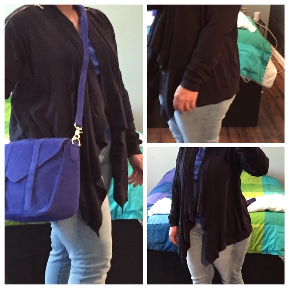 MICHAEL Michael Kors Sweaters - MICHAEL KORS navy open cardigan