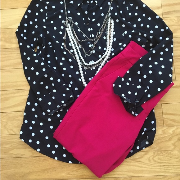 🔹🔸BUNDLED!🔸🔹Pink Skinny Slacks - Picture 1 of 3