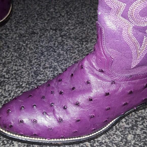 Ladies full quill ostrich boots - Picture 2 of 4