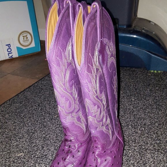 Ladies full quill ostrich boots - Picture 4 of 4