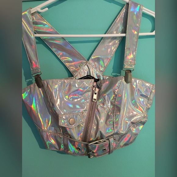 Lip Service Cult Holographic Top