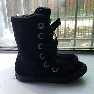 Shearling lined converse high tops