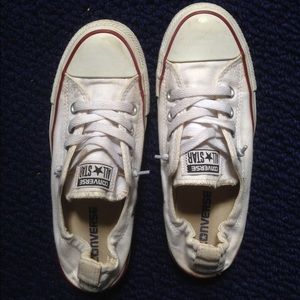 White Converse Shoreline Slip 7.5!