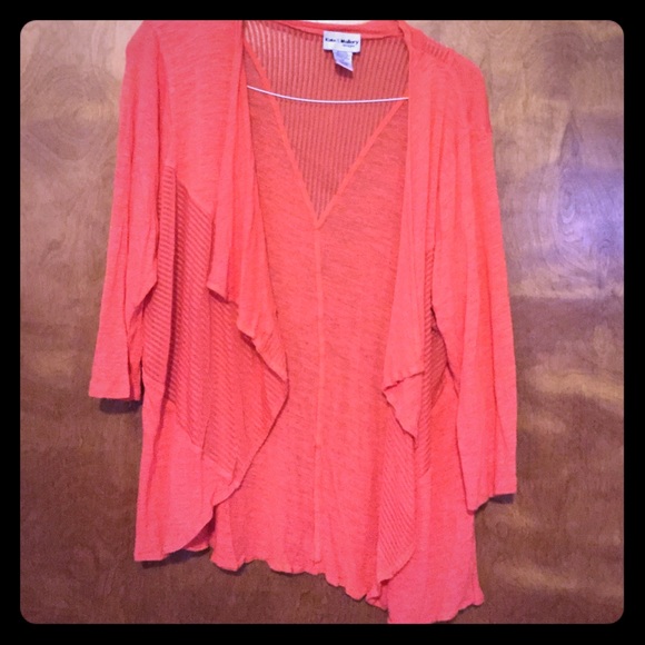 3/4 sleeve sheer sweater