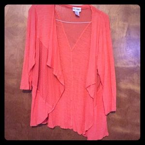 3/4 sleeve sheer sweater