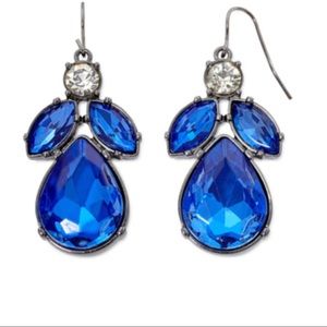 MIXIT Blue Marquise Stone Drop Earrings NWT