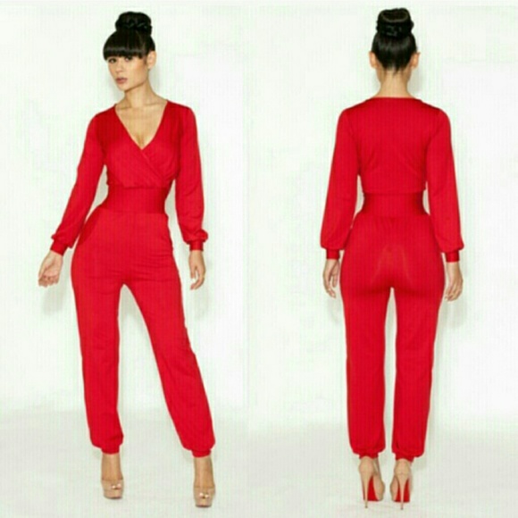 Red sexy romper