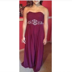 Long maroon dress