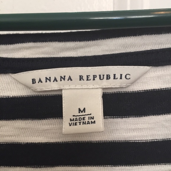 Banana Republic Navy and White Striped Top - Picture 3 of 4