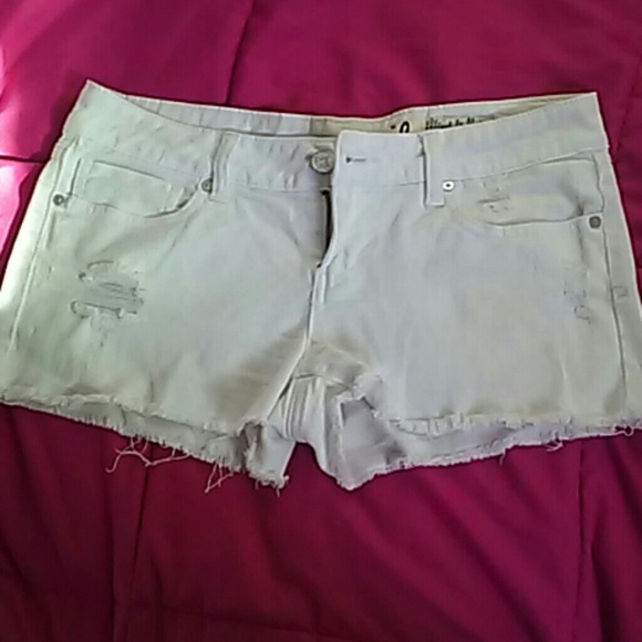 White cut off shorts