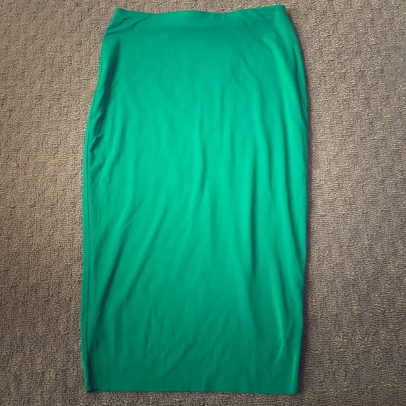 Green pencil skirt